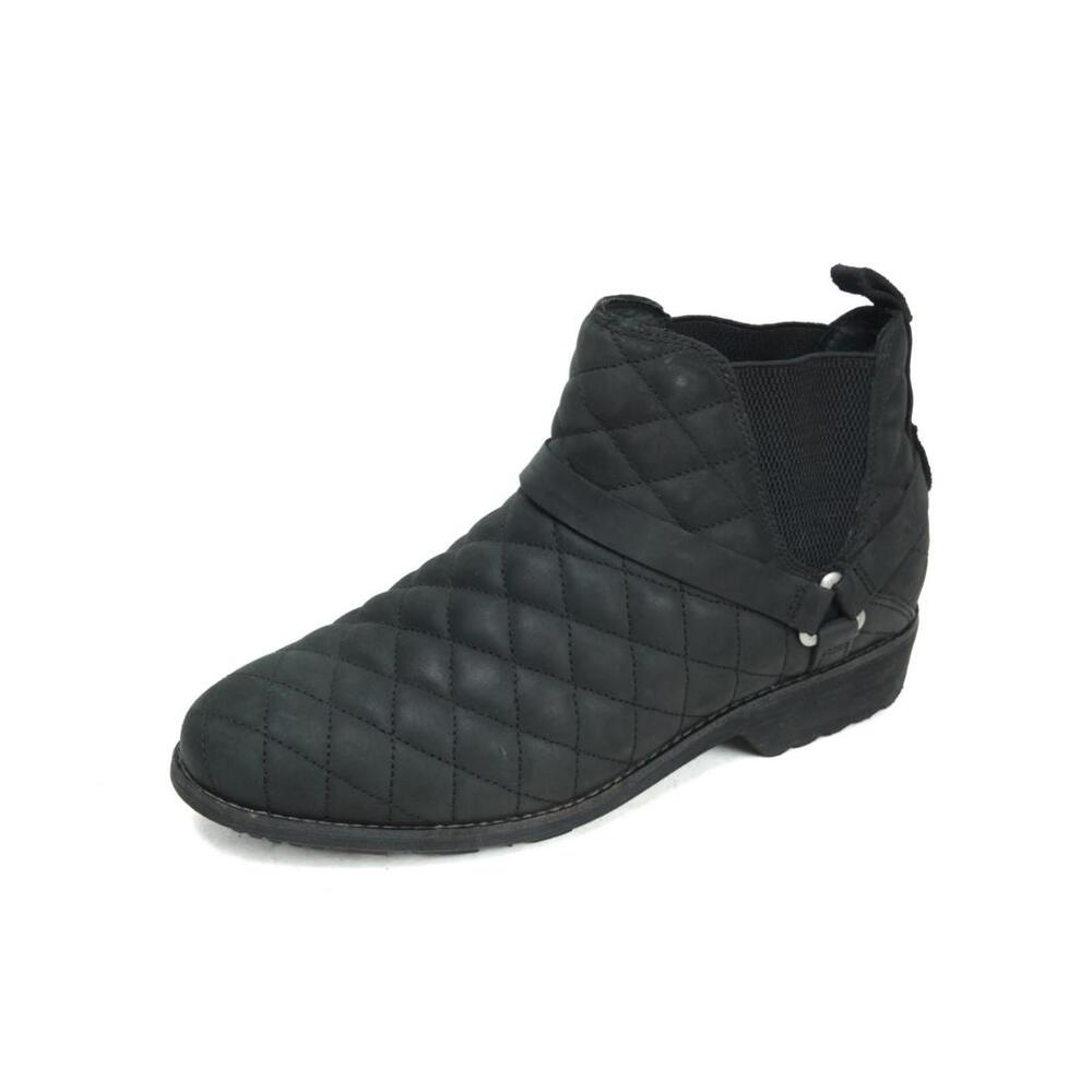Teva De La Vina Dos Chelsea Quilted Black Slip-on Ankle Booties 10 eur 41.5